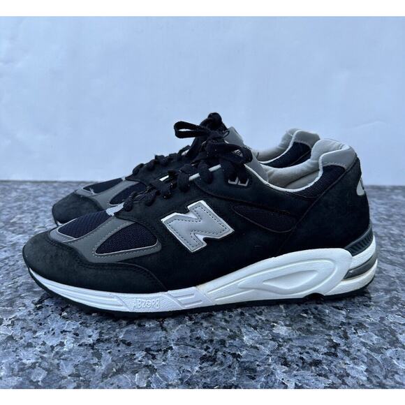 New Balance 990V2 Black Made In USA Lifestyle Sneakers Men's 12 Rare M990BL2 - Picture 2 of 11